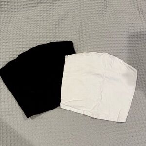 Garage Black and White Tube Tops